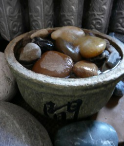 picture of a small rock fountain