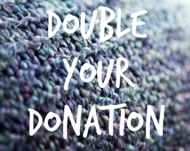 Double Your Donation sign